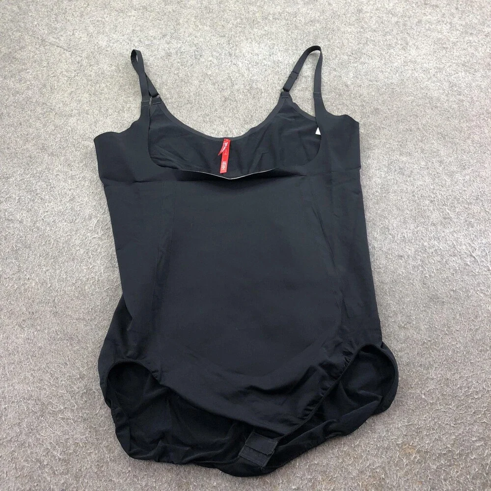 Spanx Shapewear Bodysuit Womens 3X Black Adjustable Straps Slimming Control